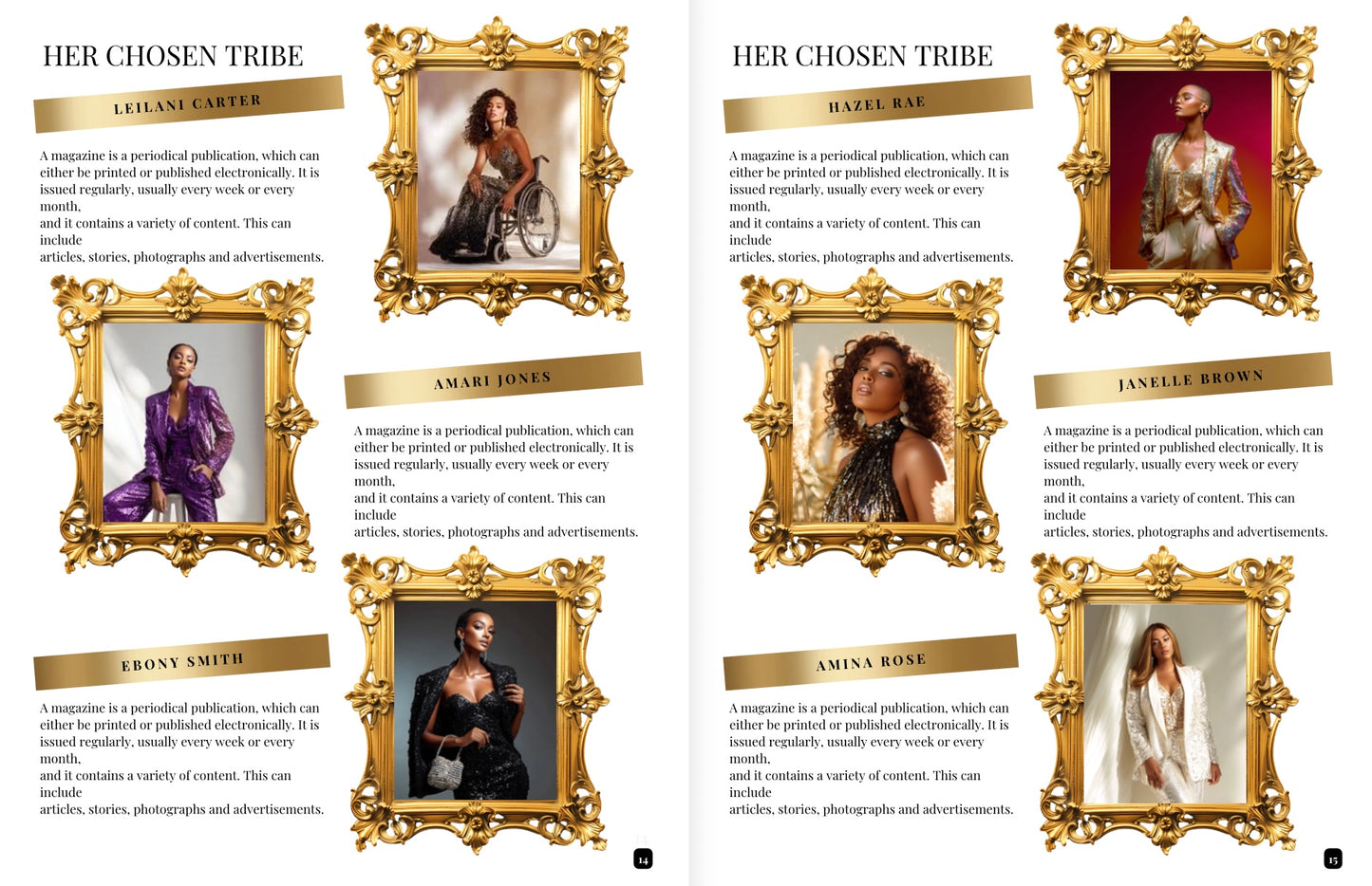 Wedding Program Template | Magazine Style Ceremony Program | Editable & Printable Wedding Magazine with Photo Collage Options