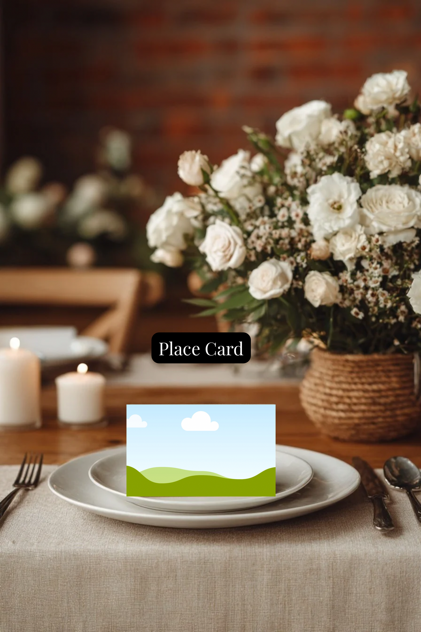 Wedding Mockup Bundle | Canva-Ready Invitations, Menus, Table Numbers, Place Cards, Editable Templates