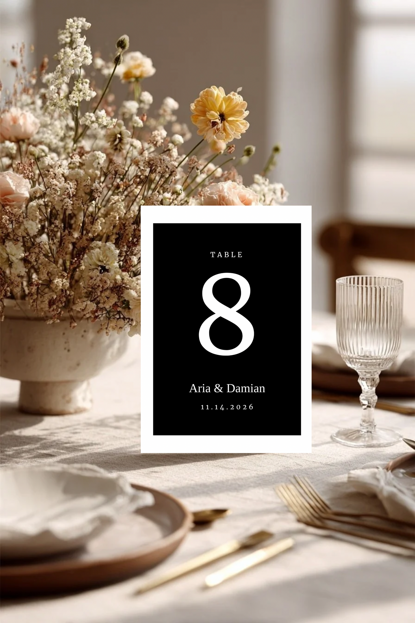 Classic Black & White Wedding Invitation Suite + Bridal Style Guide | Editable Canva Templates