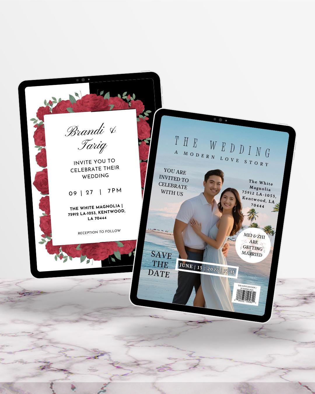 18 Editable Wedding Invitation Templates | Canva Wedding Invite Bundle | Printable DIY Wedding Suite | Modern, Floral, Vintage & Glam Themes