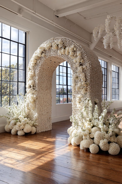 Floral Archway AI Stock Images– Ivory Bloom Editorial Bundle for Weddings, Creatives & Moodboards