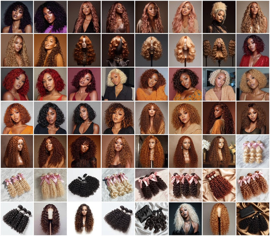 AI Hair Stock Image Bundle – Luxe Curls for Editorial Branding