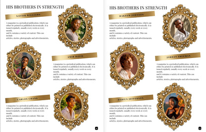 Wedding Program Template | Magazine Style Ceremony Program | Editable & Printable Wedding Magazine with Photo Collage Options