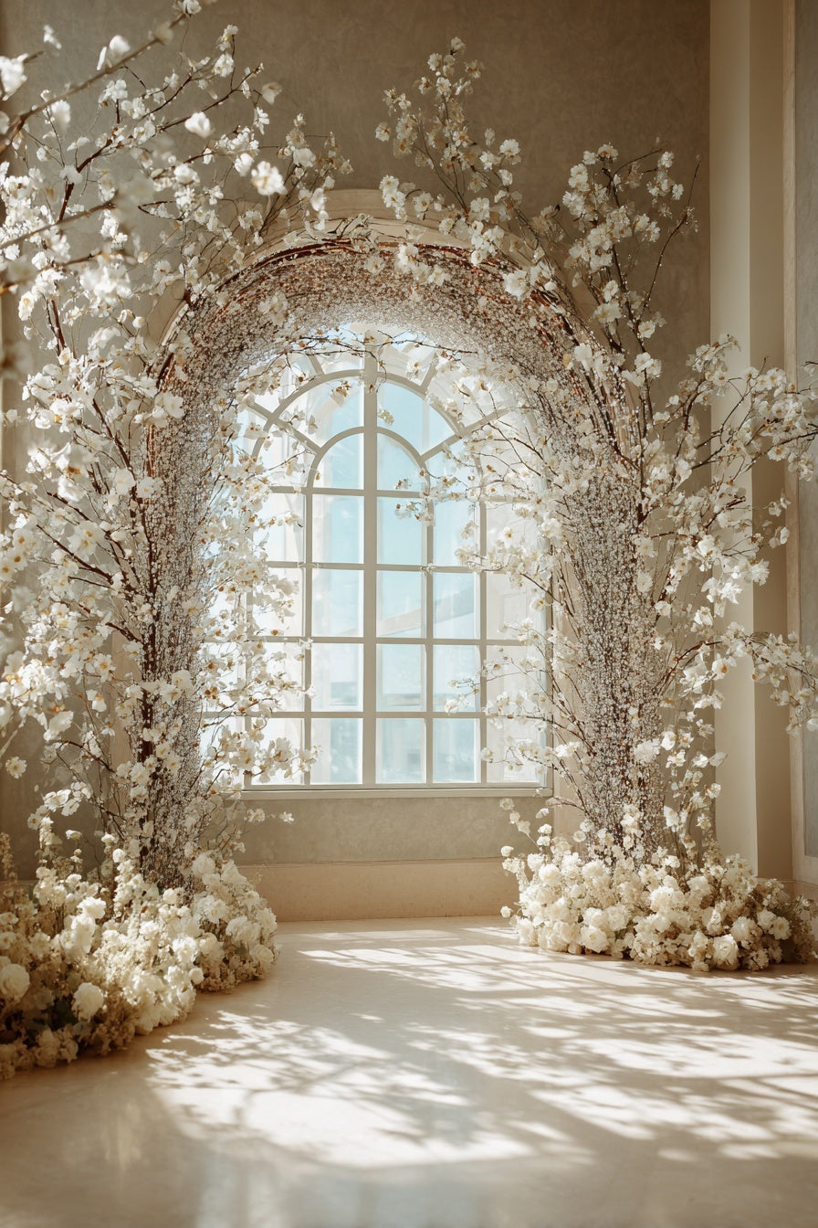 Floral Archway AI Stock Images– Ivory Bloom Editorial Bundle for Weddings, Creatives & Moodboards