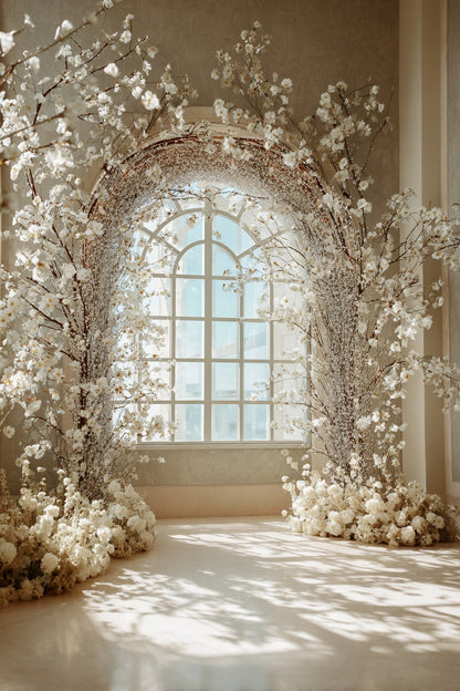 Floral Archway AI Stock Images– Ivory Bloom Editorial Bundle for Weddings, Creatives & Moodboards
