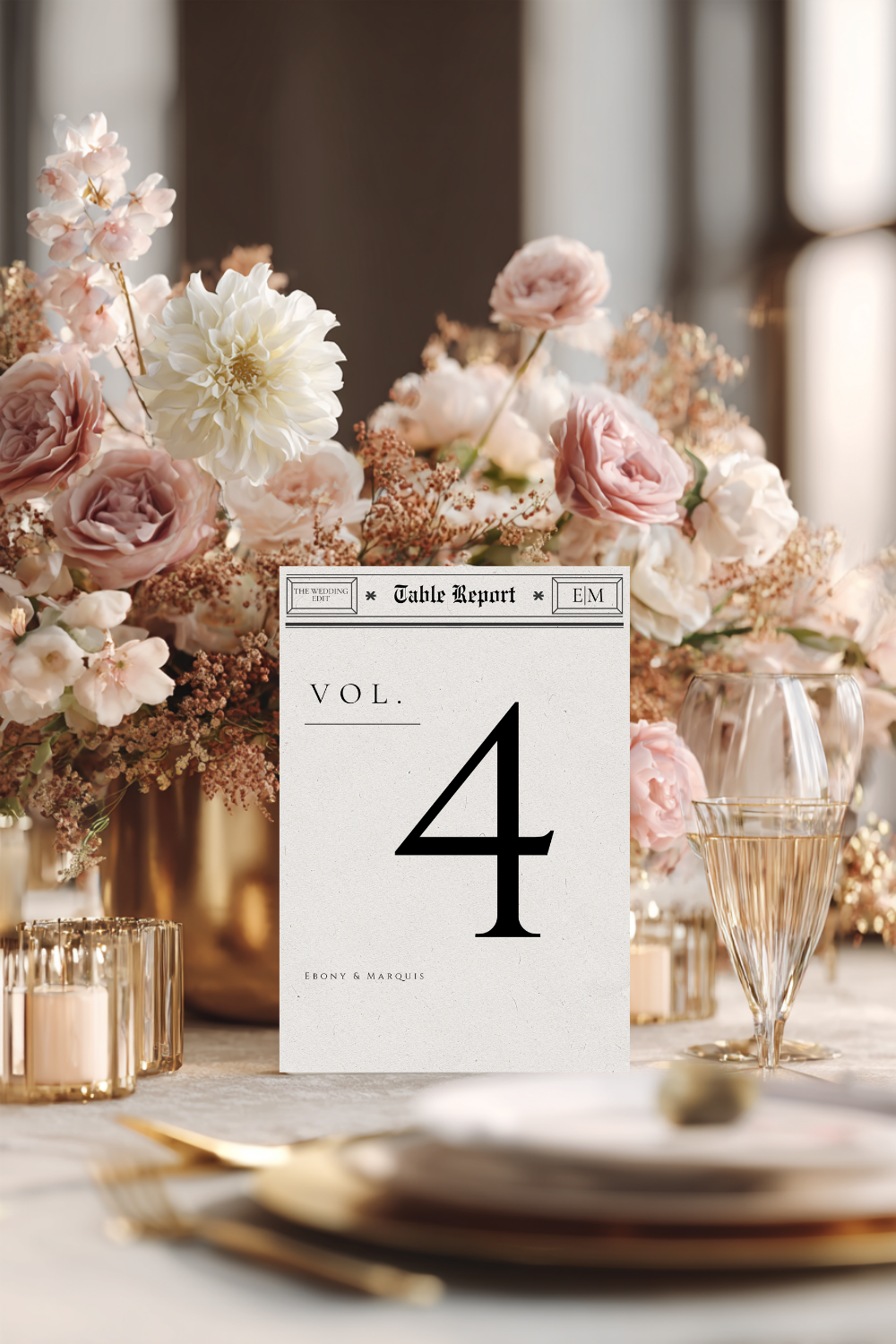 Wedding Invitation Suite Template | The Bridal Edit Volume 3 | Newspaper Wedding Stationery Set