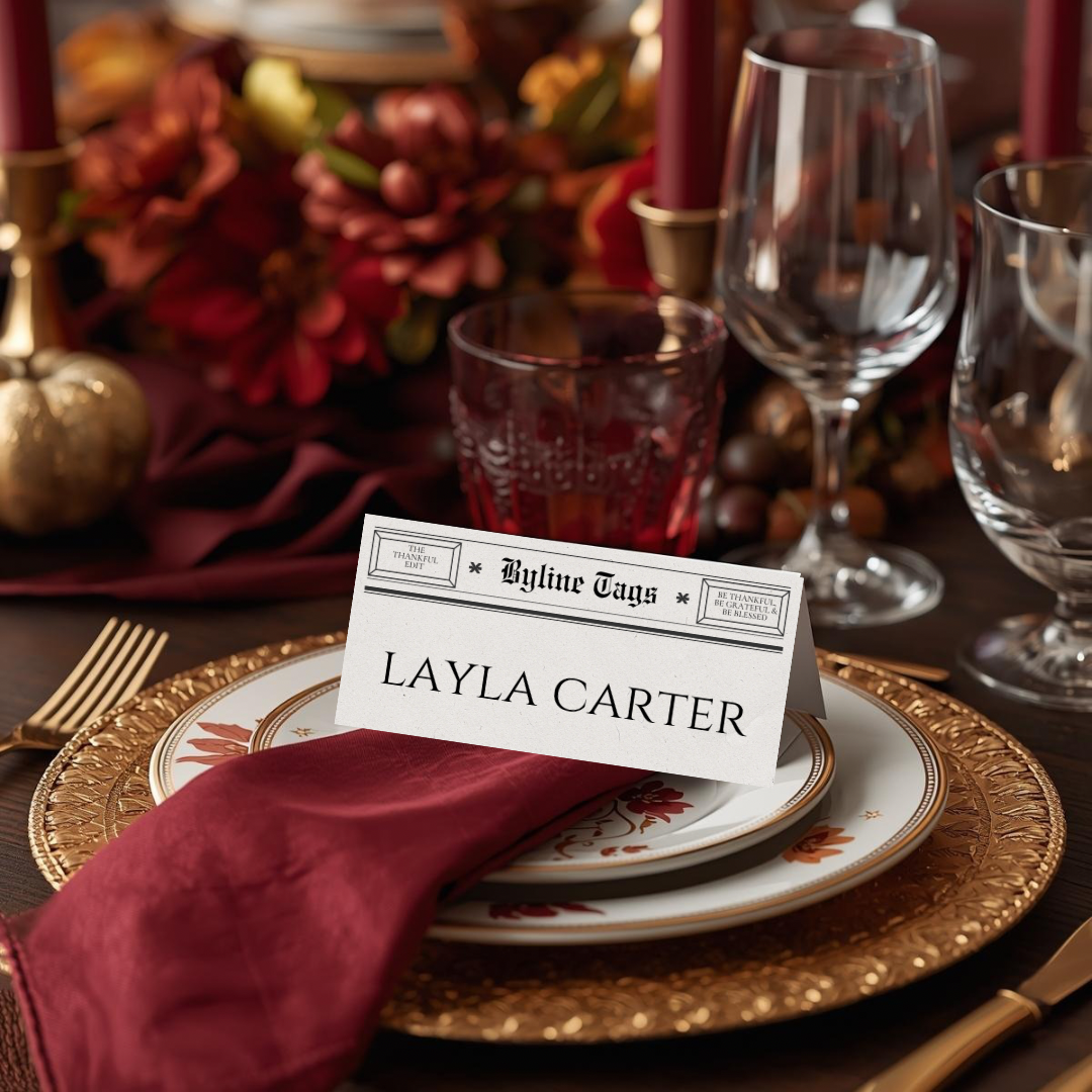 Newspaper Friendsgiving Invitation Suite | Thanksgiving Dinner Invitation Templates