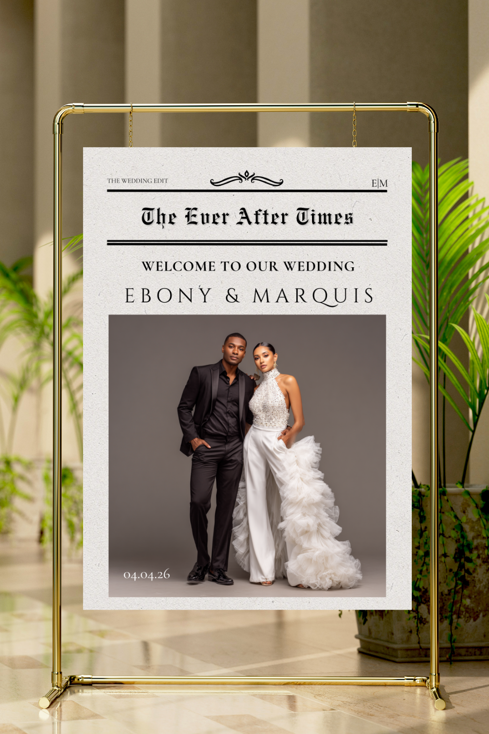 Wedding Invitation Suite Template | The Bridal Edit Volume 3 | Newspaper Wedding Stationery Set