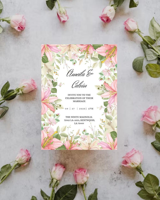 18 Editable Wedding Invitation Templates | Canva Wedding Invite Bundle | Printable DIY Wedding Suite | Modern, Floral, Vintage & Glam Themes